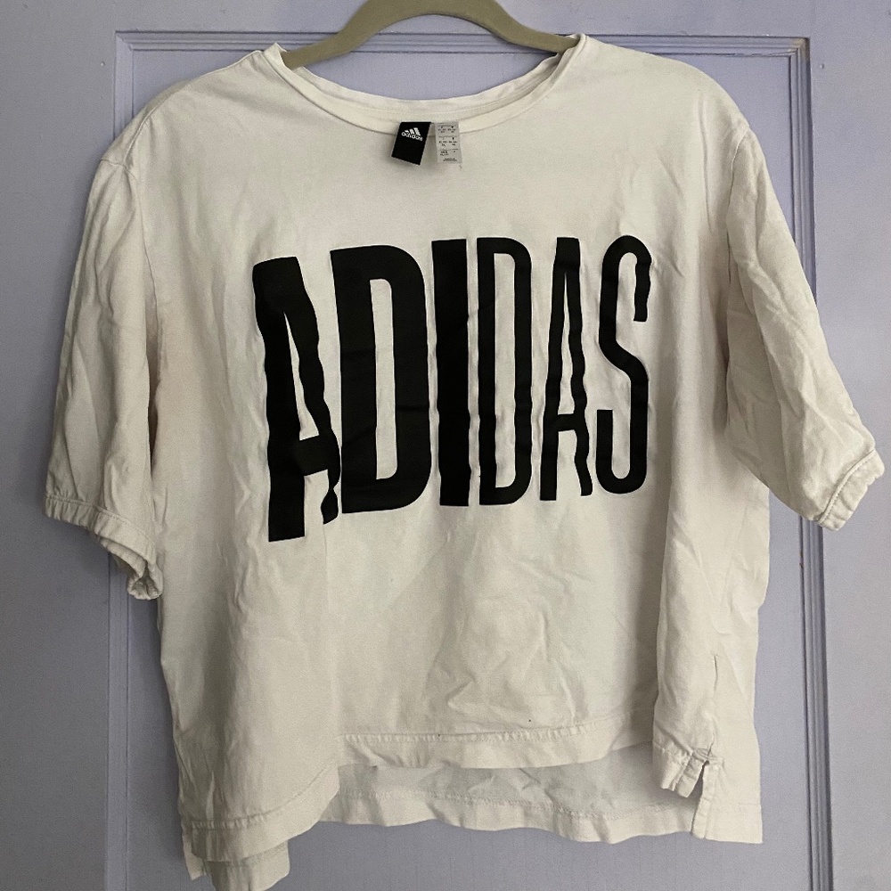 Adidas Athletic White Crop Top